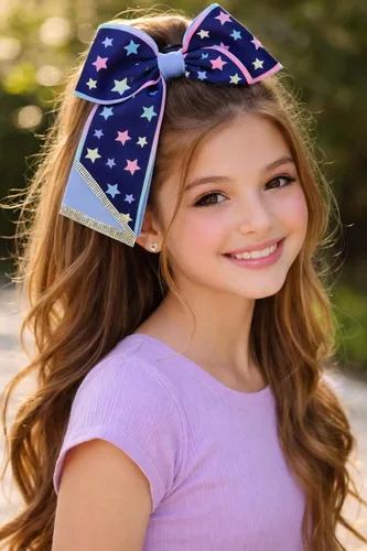 Vista 6 de lazos coleteros para niñas y adolecentes,diseño de estrellas,accesorios para el cabello,tamaño mediano de 6x7.5
