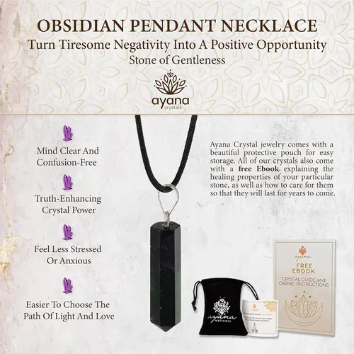 Vista 8 de Ayana Wellness Collar con colgante de cristal, hecho a mano con collar curativo de cristal de origen ético, joyería auténtica para hombres
