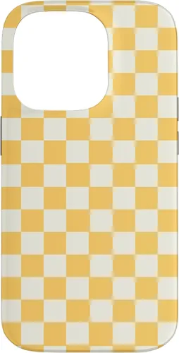 Vista 17 de Yellow Checkered Checker Checkerboard Classic Pattern Case for iPhone 17
