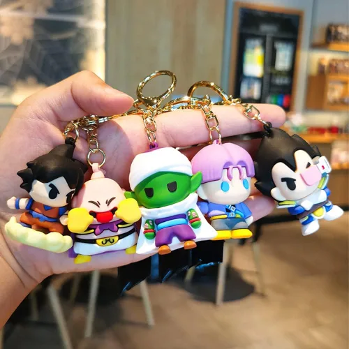 Vista 3 de UTTER Lindo llavero de muñeca animación encanto regalo llavero Pikkoro coche bolsa decoración, estilo4