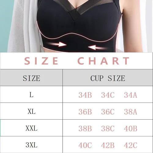 Vista 5 de Miahhy Wmbra - Brasier con corrección de postura Wmbra, brasier sin varillas push-up ergonómico cómodo cruzado