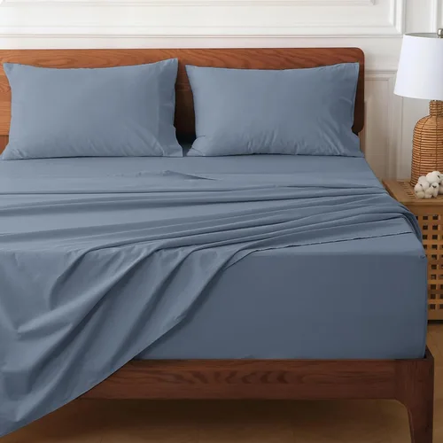 Vista 19 de Juego de sábanas HYPREST de bolsillo extra profundo tamaño Queen, se adapta a colchones de 18"-24" de profundidad - Juego de sábanas Queen 100% Rosa