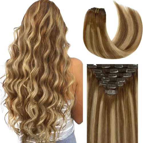 Vista 41 de Lacer Extensiones de cabello humano Remy sin costuras, color negro #1, ultra fino, doble trama de poliuretano, invisible, 7 unidades, 4.33 oz