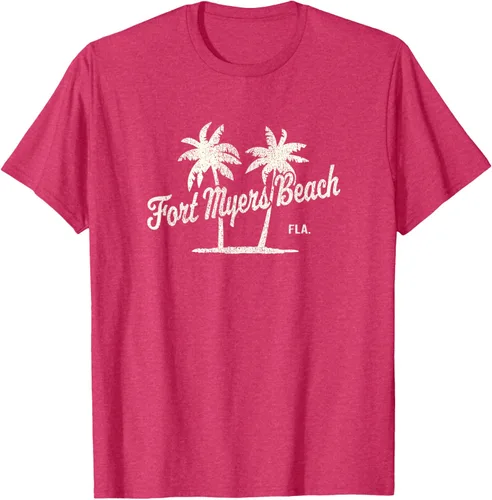 Vista 37 de Fort Myers Beach Florida Vintage 70s Palm Trees Graphic T-Shirt