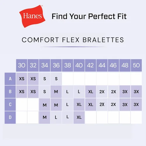 Vista 6 de Hanes Women's Cotton Racerback Bralette Pack, Breathable Low Impact Sports Bra, 3-Pack