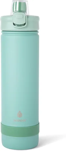 Vista 28 de Manna Botella de acero inoxidable con tapa de bloqueo a presión y boquilla para sorber - 16 onzas - Blazer Powder Coat