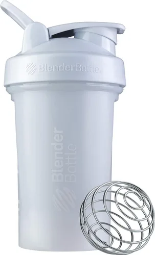 Vista 32 de [Usado] BlenderBottle Classic V2 - Botella mezcladora perfecta para batidos de proteínas y preentrenamiento, 20 onzas, color negro