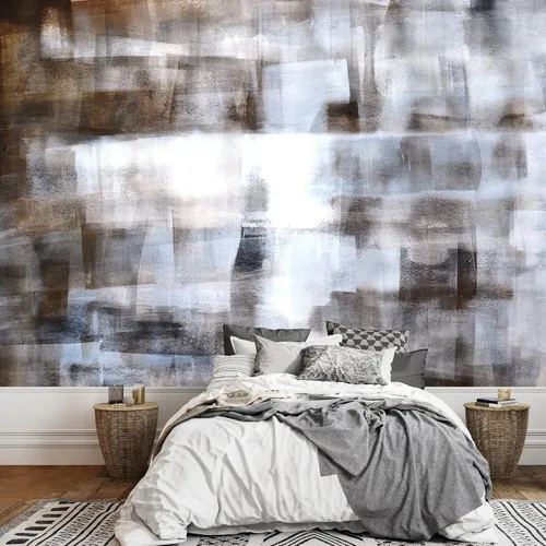 Vista 37 de wall26 - Pintura de arte abstracto marrón y beige - Mural de pared extraíble Papel pintado autoadhesivo grande - 66x96 pulgadas