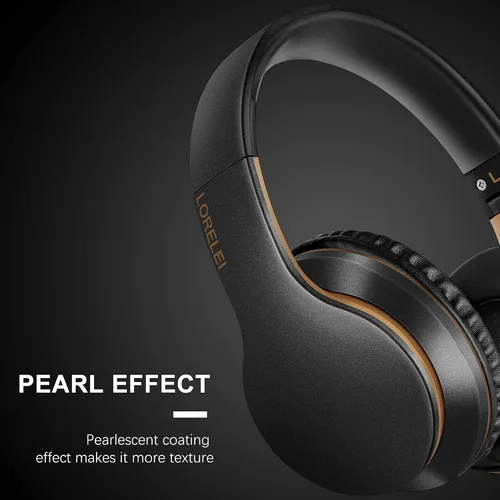 Vista 4 de LORELEI X6 Auriculares Over-Ear con Micrófono, Ligeros Plegables y Portátiles con Graves Estéreo con Cable de 1.45M Sin Enredos para Smartphone