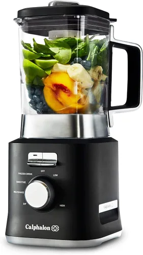 Vista 2 de Calphalon Precision Control - Batidora de 50 onzas con base de 900 vatios y tarro Tritan sin BPA, negro mate