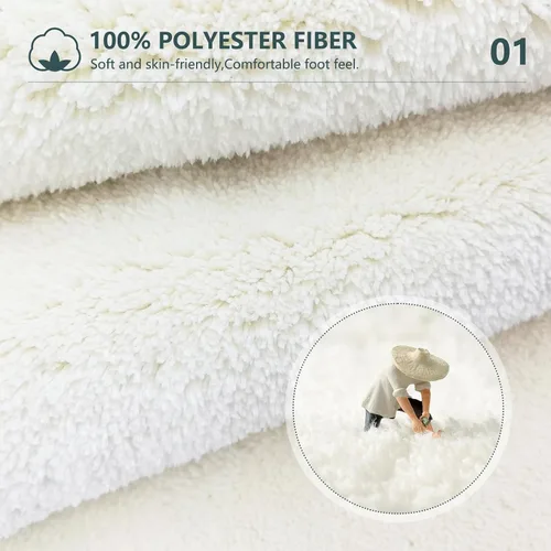 Vista 4 de APROPHIC Alfombras de baño bohemias de 17 x 24 pulgadas para decoración de baño, tapete de baño antideslizante de microfibra de felpa absorbente