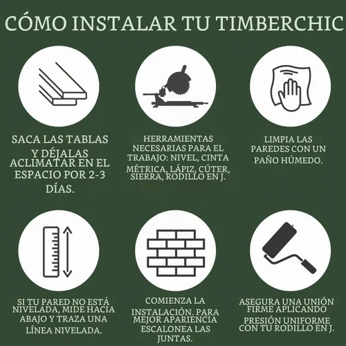 Vista 9 de Timberchic Paneles de Pared de Madera Recuperada – Tablones de Despegar y Pegar para Paredes de Acento – Paquete de Muestra de Decoración Rústica