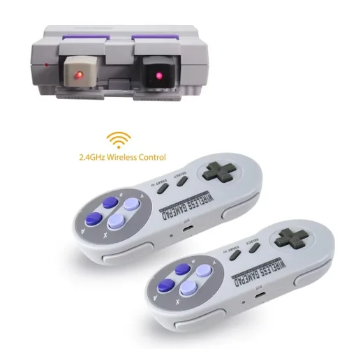 Vista 8 de 2 unids2.4 GHz controlador inalámbrico Gamepad para Nintendo SwitchPS miniSNES Classic Edition (Mini)NES Classic Edition Gamepad con receptor