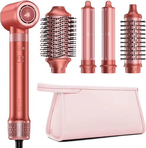 Vista 2 de HITTIONA Estilizador de aire caliente y peinador de cabello, cepillo Gris