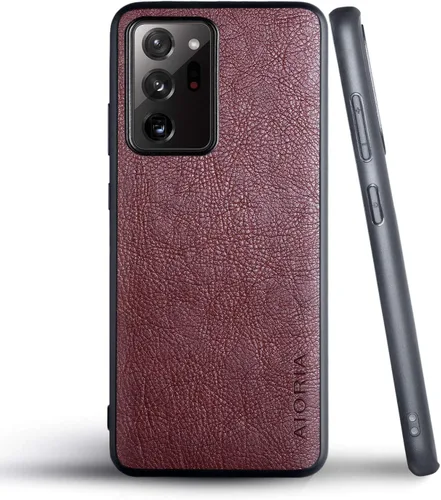 Vista 54 de AIORIA Para Samsung Galaxy Note 20 Case, 6.7 pulgadas Premium PU Leather Cover Retro Business Design Funda protectora completa para Samsung Note 20