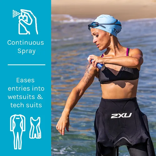 Vista 3 de TRISLIDE Lubricante de pulverización continua antirozaduras para la piel, protección contra la fricción del cuerpo, evita ampollas y rozaduras