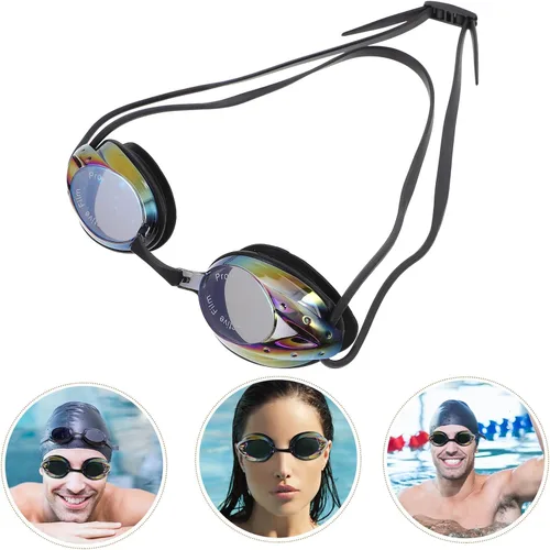 Vista 9 de Adult Anti-fog Swim Goggles for Men Women, Waterproof Wide View Swimming Eye Protector, Black Swimming Equipment for Pool and Training