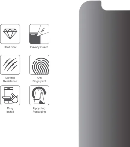 Vista 3 de Armor Protector de pantalla de vidrio flexible para iPhone 11 Pro/XS/X, protector de privacidad con antirreflejos