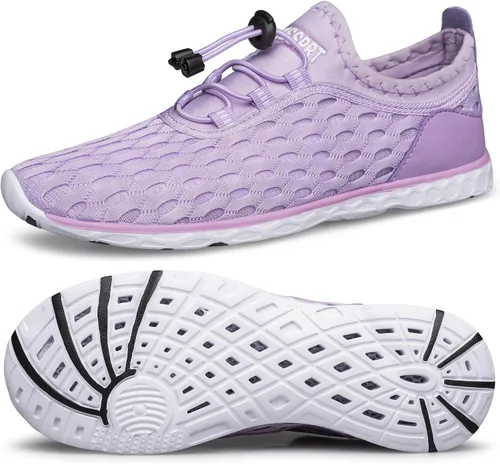Vista 36 de DOUSSPRT Zapatos acuáticos deportivos de secado rápido para mujer Todo negro