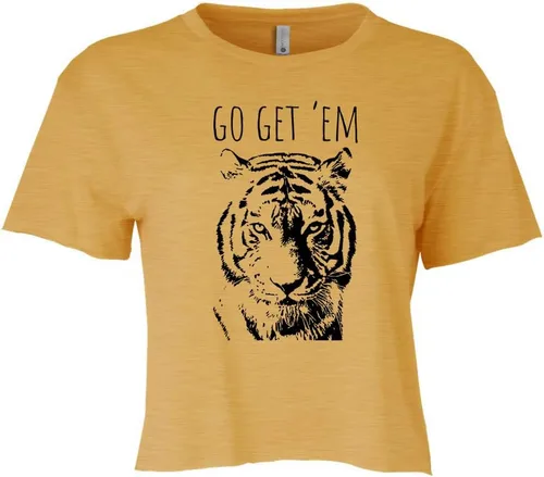 Vista 8 de Women's Screen Printed Crop Tee, Shirts With Sayings