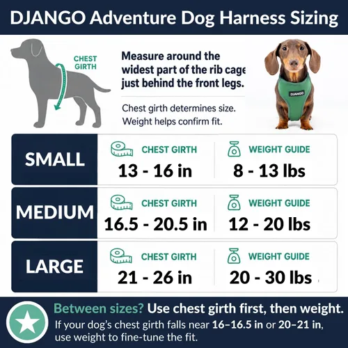 Vista 4 de DJANGO Arnés para perro Adventure - Acolchado y ajustable - Negro, pequeño