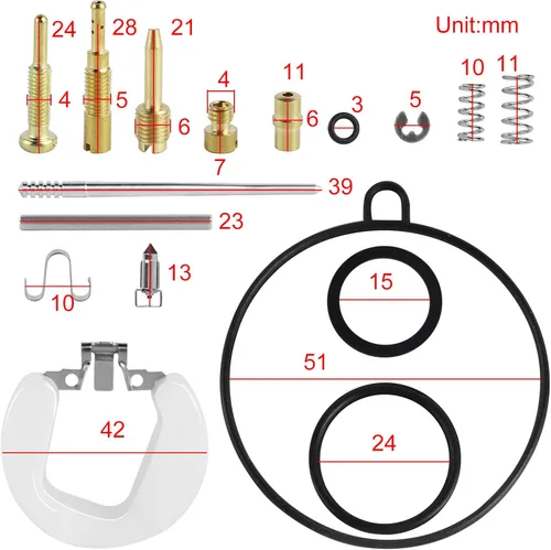 Vista 2 de FLYPIG PZ19 - Kit de reparación de carburador de 0.748 in para motor de 110 cc, 70 cc, 90 cc, 50 cc, Taotao, motocicleta, ATV, Quad Dirt Bike Go Kart