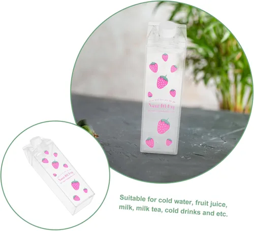 Vista 7 de Cabilock Vaso de leche de 16.9 fl oz con tapa a prueba de fugas de plástico para bebidas, botella de leche, contenedor de agua para viajes, camping