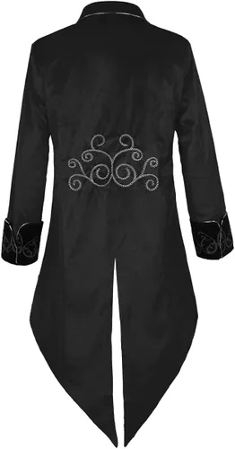 Vista 3 de IWQBQ Men's Medieval Steampunk Tailcoat Halloween Costumes Gothic Vintage Court Jacket