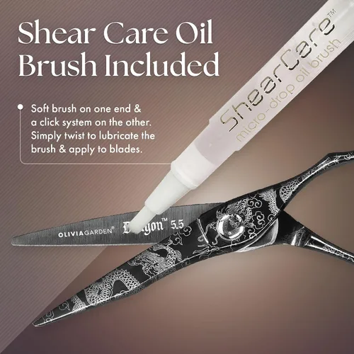 Vista 5 de Olivia Garden Dragon Professional Hairdressing Shear and Thinner Intro Case