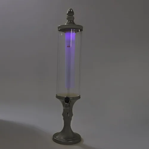 Vista 5 de Dispensador de torre de cerveza de 3 litros con tubo de hielo y dispensador de cerveza de mesa ligera, 3.2 cuartos de galón /102 onzas, dispensador