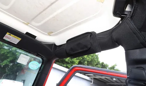 Vista 6 de YOCTM Soporte para lentes de sol para Jeep Wrangler JL JK JT Sports Sahara Freedom Rubicon X y Unlimited 2007-2025 Bolsa de almacenamiento