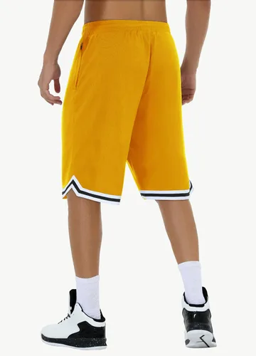 Vista 2 de JWM Pantalones cortos de baloncesto para hombre, de 11 pulgadas, de malla larga, atléticos, para gimnasio, entrenamiento, deportes, con bolsillos