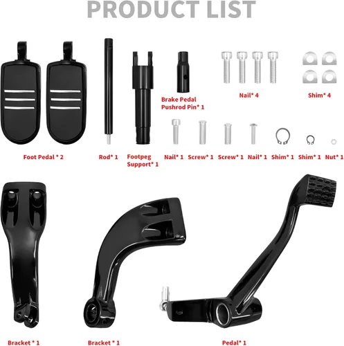 Vista 5 de Kit de Estriberas de Controles Avanzados para Harley Sportster Iron 883 XL883N 48 XL1200X Iron 1200 XL1200NS 72 XL1200V Super Low XL883L Roadster