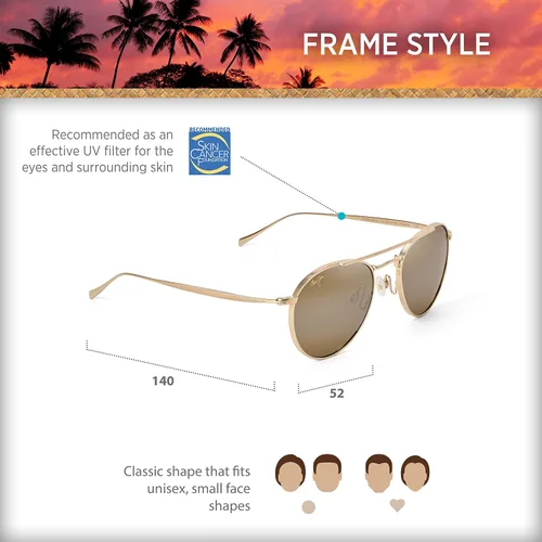 Vista 8 de Maui Jim Gafas de sol clásicas polarizadas Piscis de ajuste universal para hombre y mujer