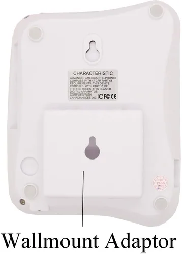 Vista 5 de K-P046W Teléfonos amplificados para personas mayores con botones extra grandes Teléfonos Teléfonos fijos con cable para ancianos con altavoz alto
