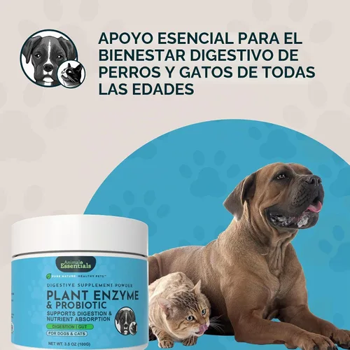 Vista 7 de Animal Essentials Enzimas vegetales y probióticos - Suplemento de absorción de nutrientes digestivos para perros y gatos, mezcla de enzimas