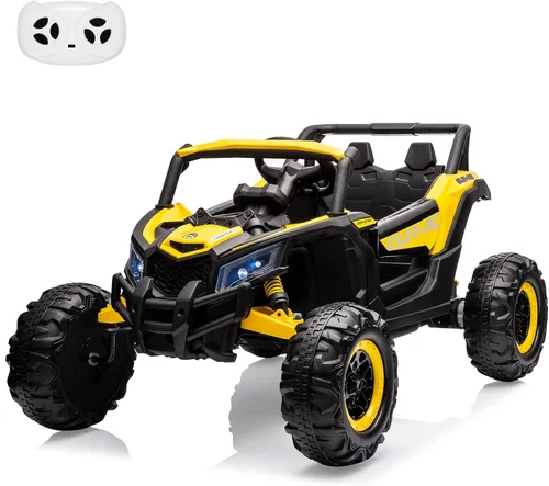Vista 9 de 24V Ride On UTV, vehículos eléctricos con pilas, UTV para niños Negro-1