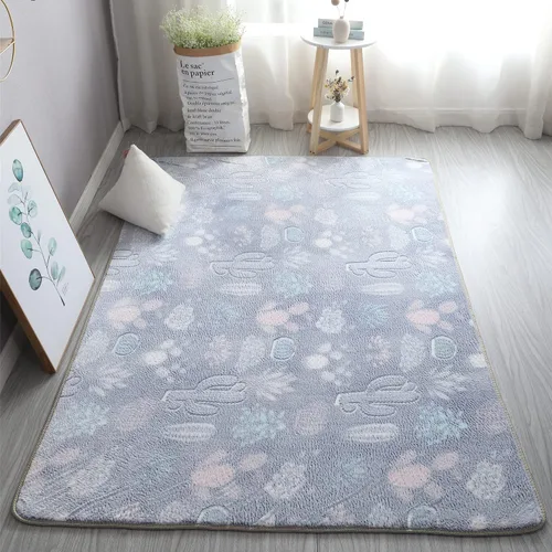 Vista 9 de Alfombra luminosa que brilla en la oscuridad para dormitorio, sala de estar, única, suave, lavable, moderna, alfombra de interior para dormitorio