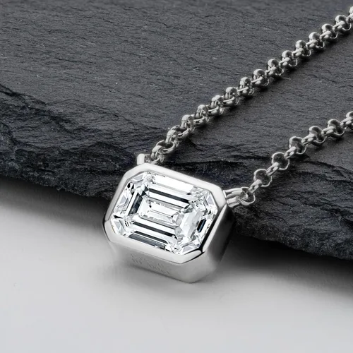 Vista 4 de Collares de moissanita para mujer, colgante solitario de 1 a 3 quilates, plata de ley 925, joyería para el día de la madre, regalos de boda para ella