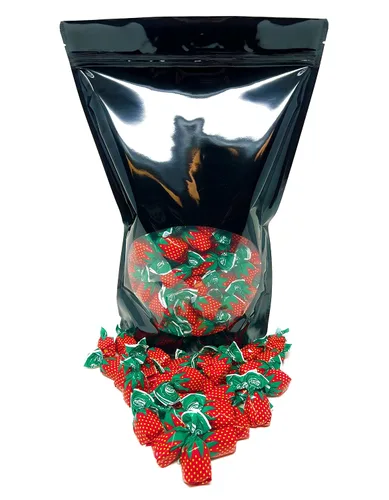 Vista 4 de Bonos de caramelo duro rellenos de fresa, sabor clásico, 48 onzas a granel