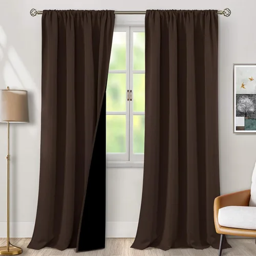 Vista 97 de BGment - Cortinas opacas para sala de estar de 63 pulgadas de largo, juego de 2 paneles, cortinas para oscurecer toda la habitación, cortinas