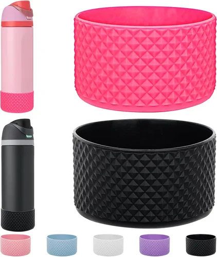 Vista 9 de WK IEASON 2 fundas de silicona para botella de agua Owala, base protectora para botella de agua Owala FreeSip Twist y Flip Flask accesorios para 3D