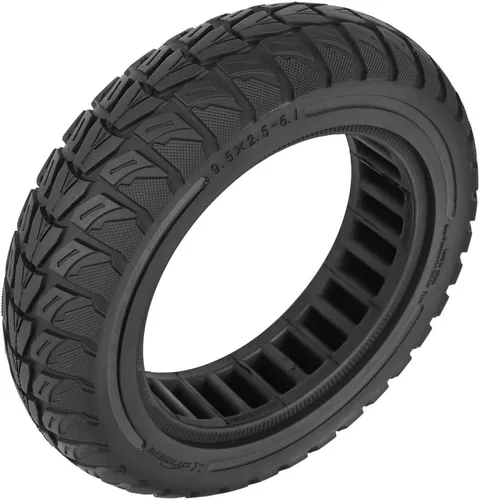 Vista 6 de Reemplazo de neumático sólido todoterreno de 9.5 x 2.5-6.1 para NIU KQi3 Pro/Max/Sport Scooter - Sin pinchazos, mantenimiento sin complicaciones