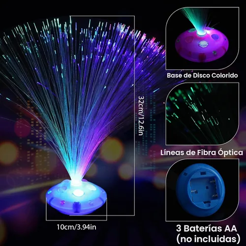 Vista 2 de Retisee - Centros de mesa de fibra óptica, 12 unidades, cono