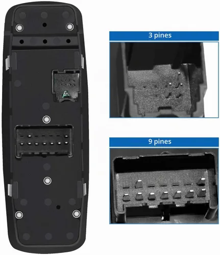 Vista 6 de Interruptor de ventana de control maestro de potencia del lado del conductor delantero compatible con Dodge Ram 1500 2500 3500 OE 2009-2012