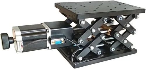 Vista 2 de Plataforma de elevación exacta eléctrica motorizada gato de laboratorio óptico deslizante elevador viaje 4.331 in PT-GD402