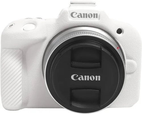 Vista 7 de Easy Hood - Funda protectora para cámara Canon EOS R50, color negro Soft Silicone, Buttons Marking, Slim Fit, Lightweight, Camera Protective
