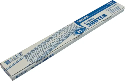 Vista 4 de Clasificador de documentos resistente de la marca C-Line, con 5 sistemas de indexación y 31 separadores de tamaño carta, Azul