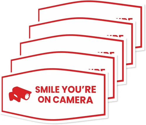 Vista 18 de Fancy Smile You're On Camera Letrero (negro) - Mediano (1 unidad)
