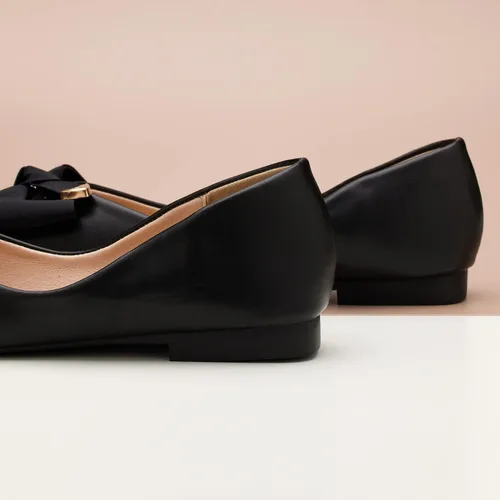 Vista 3 de C.Paravano Women's Flats I Square Toe Shoes for Women I Black Flats I Womens Flat Shoes I Flat Shoes Women I Womens Patent Leather Shoes I Leather
